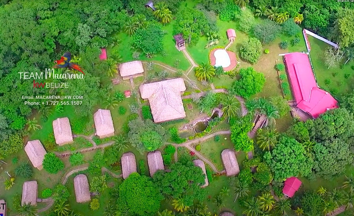 Belize Mopan River Resort Style Property Aerial View