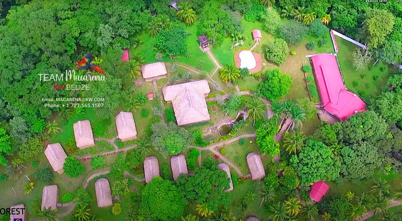 Belize Mopan River Resort Style Property Aerial View